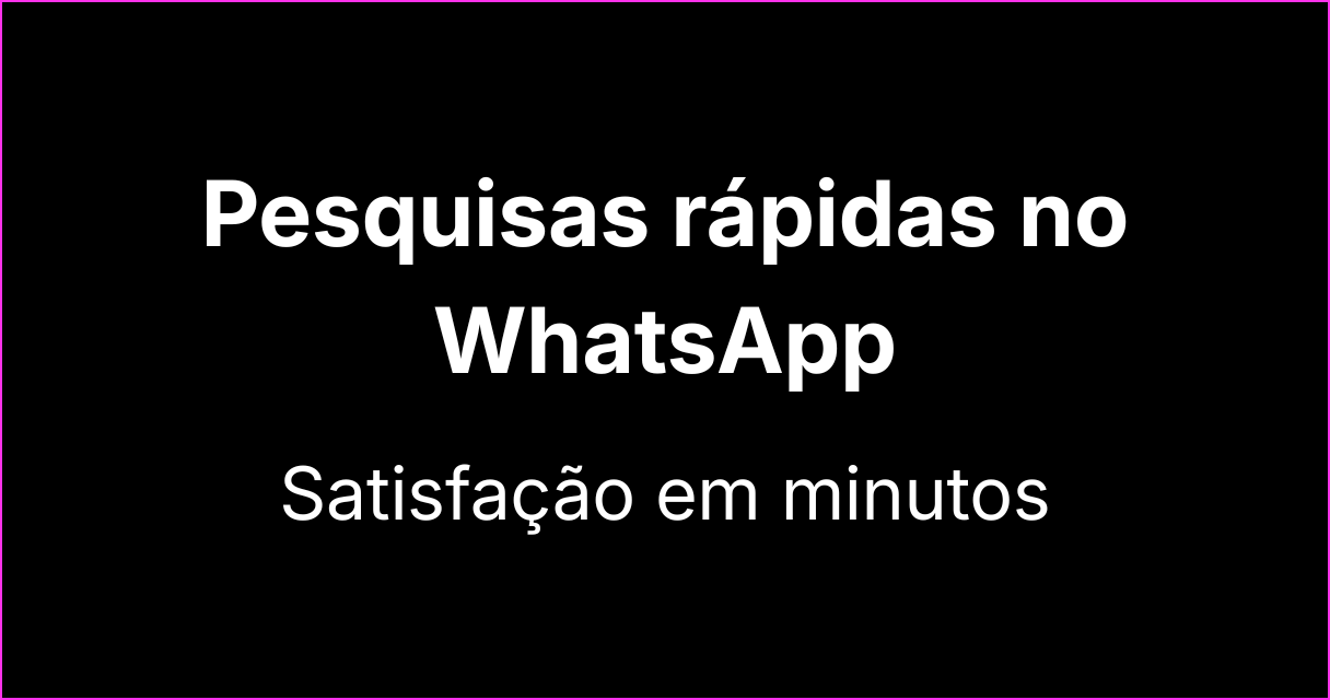 Como criar pesquisas rápidas de satisfação