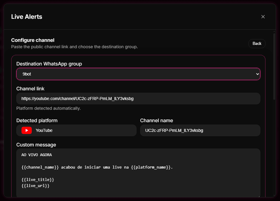 Step 3: Choose target groups and test
