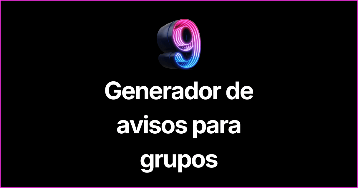 Generador de avisos para grupos