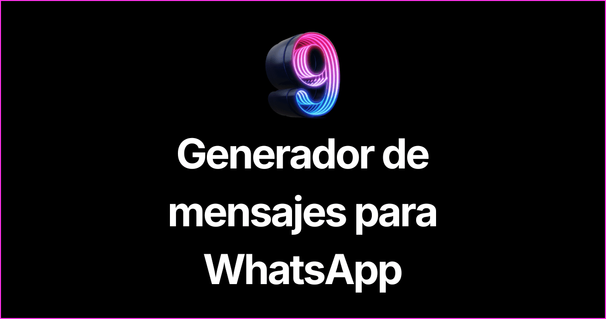 Generador de mensajes para WhatsApp