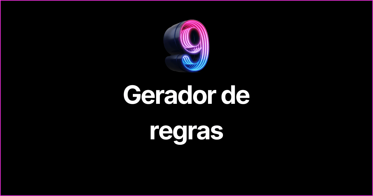 Gerador de regras