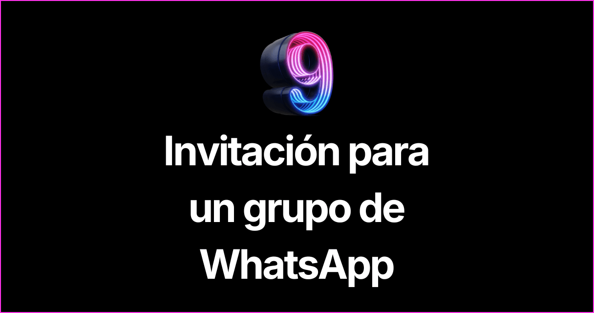 Invitación para un grupo de WhatsApp