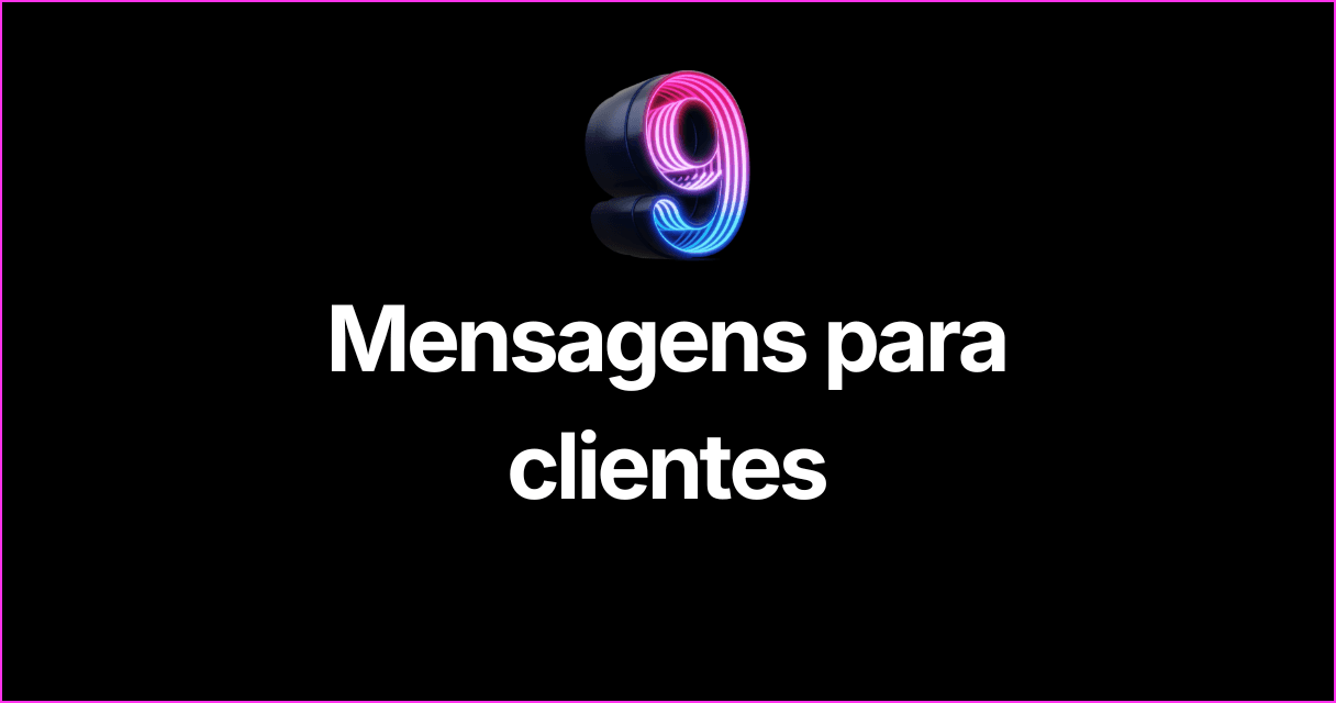 Mensagens para clientes