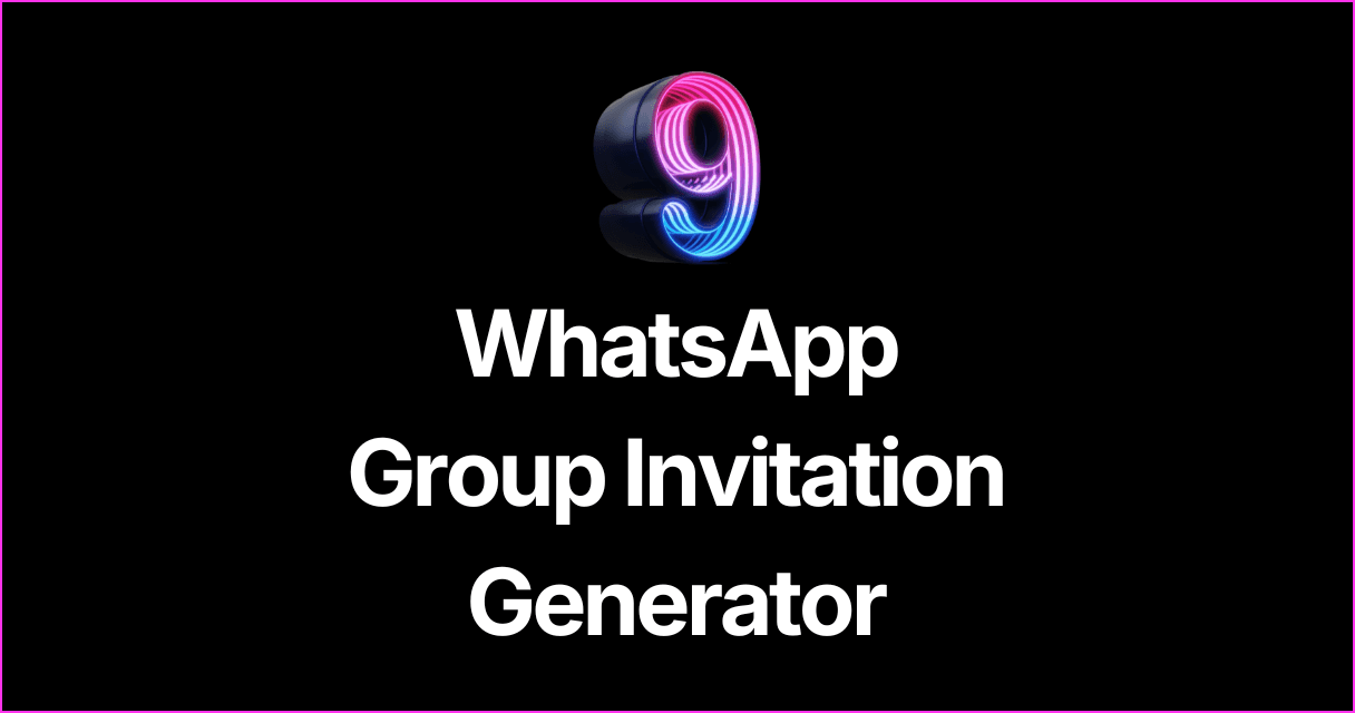 WhatsApp Group Invitation Generator