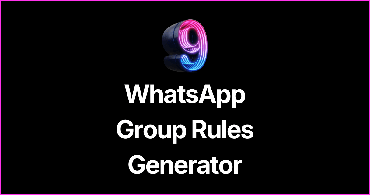WhatsApp Group Rules Generator