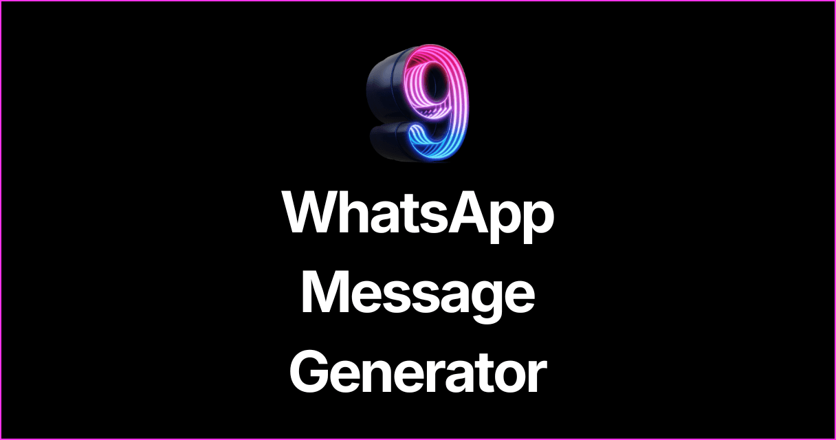 WhatsApp Message Generator
